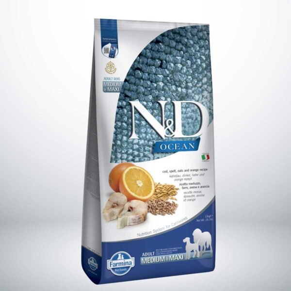 Pienso para perros adultos 12Kg marca Farmina Cod Spelt Oats