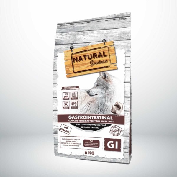 Pienso para perros de la marca Natural Greatness Diet Vet Gastrointestinal