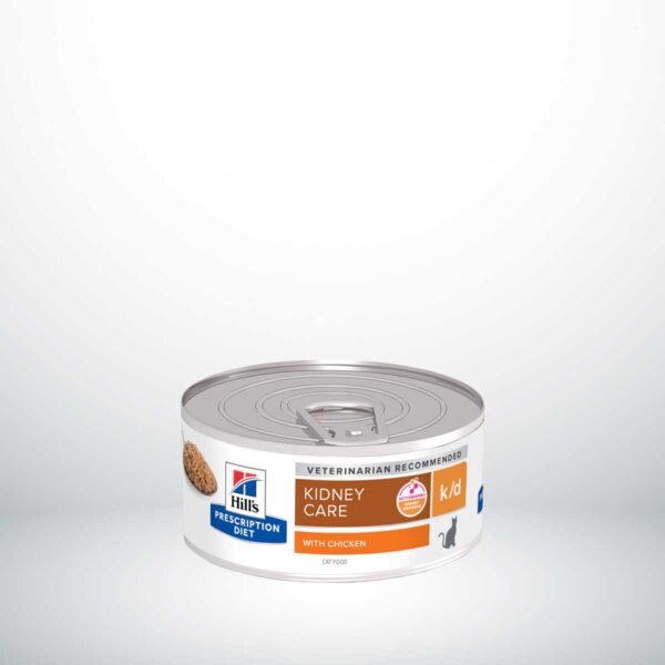 605649-Hill's Prescription Diet k/d Cuidado Renal alimento húmedo para gatos con pollo - Latas de 156g x 24 unidades