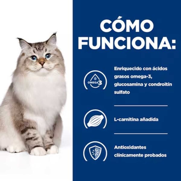 605857-Hill's Prescription Diet j/d Cuidado Articular alimento seco para gatos con pollo - Envase de 1,5kg - Imagen 3