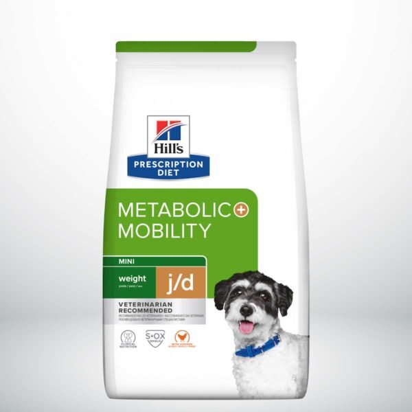 606179- Hill's Prescription Diet Metabolic + Mobility Mini Control de Peso alimento seco para perros con pollo.