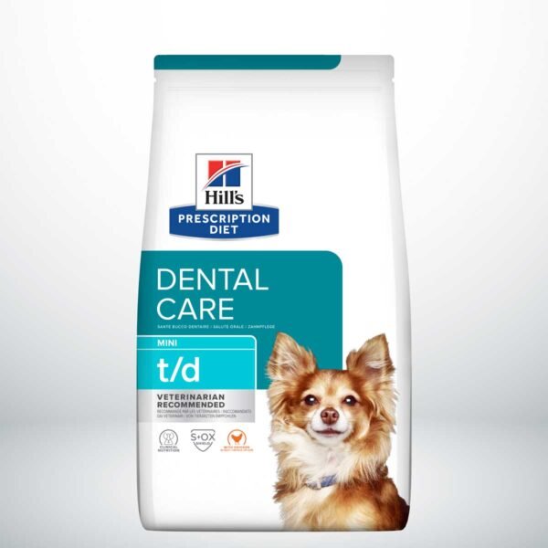 606381- Hill's PRESCRIPTION DIET t/d Mini Cuidado Dental alimento seco para perros con pollo