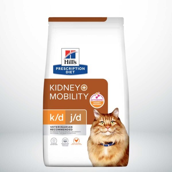 606384-Hill's Prescription Diet k/d + Mobility alimento seco para gatos con pollo - Envase de 1,5kg