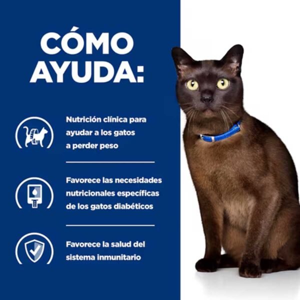 607210-Hill's Prescription Diet m/d Cuidado de la Diabetes alimento húmedo para gatos pollo - Bolsitas de 85g x 12 unidades - Imagen 5