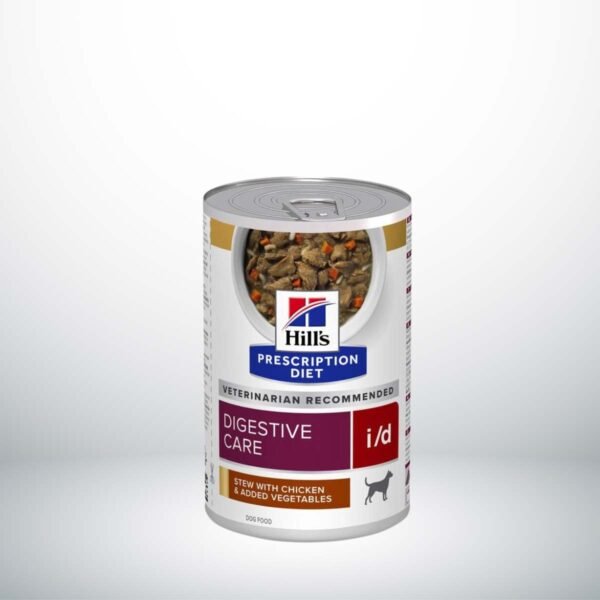 Hill's Diet i/d estofado | comida húmeda para perros con pollo y verduras | Cuidado digestivo Latas 354g x 12
