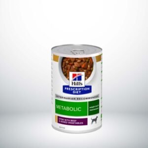 Hill's Diet Metabolic estofado comida húmeda para perros pollo con verduras | Control de peso. Latas 354g x 12